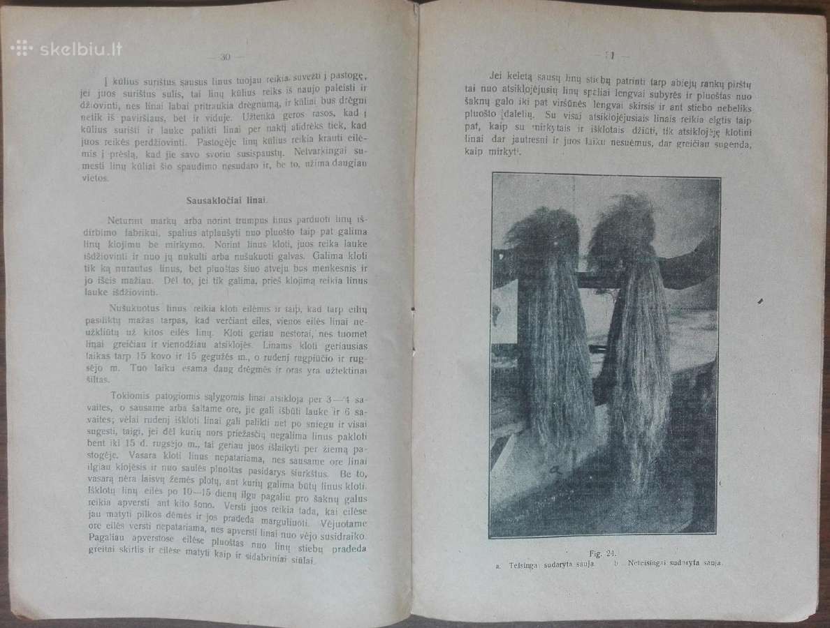 1591. Ūkiškas Linų Apdirbimas reta antikvarinė-kol - nuotraukos Nr. 5