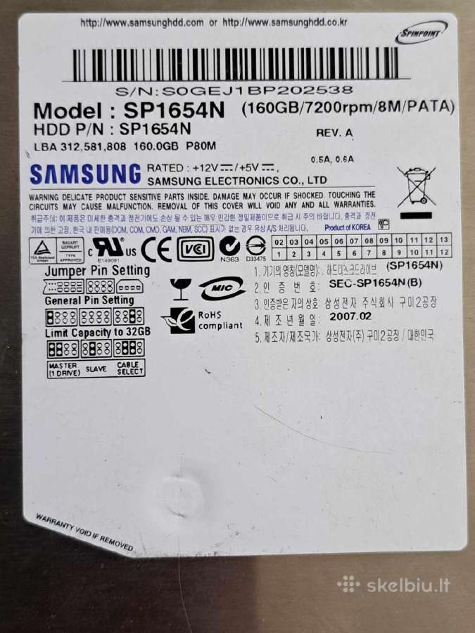 Kietasis diskas hardas - nuotraukos Nr. 3