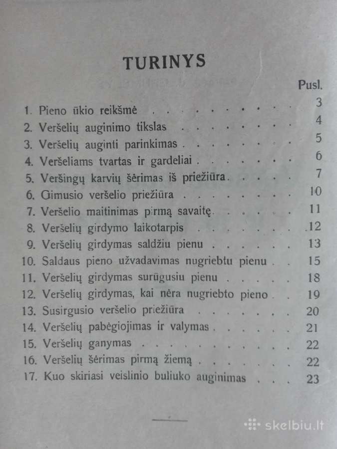1585. Veršelių Auginimas Ir Jų Priežiūra reta anti - nuotraukos Nr. 2