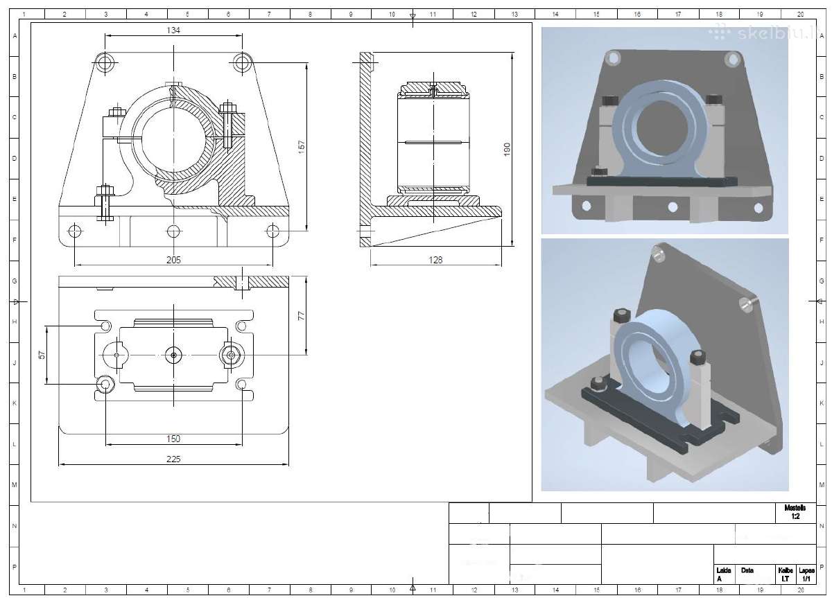 Autocad/solidworks/inventor/3dsmax 2d/3D brėžiniai - nuotraukos Nr. 2