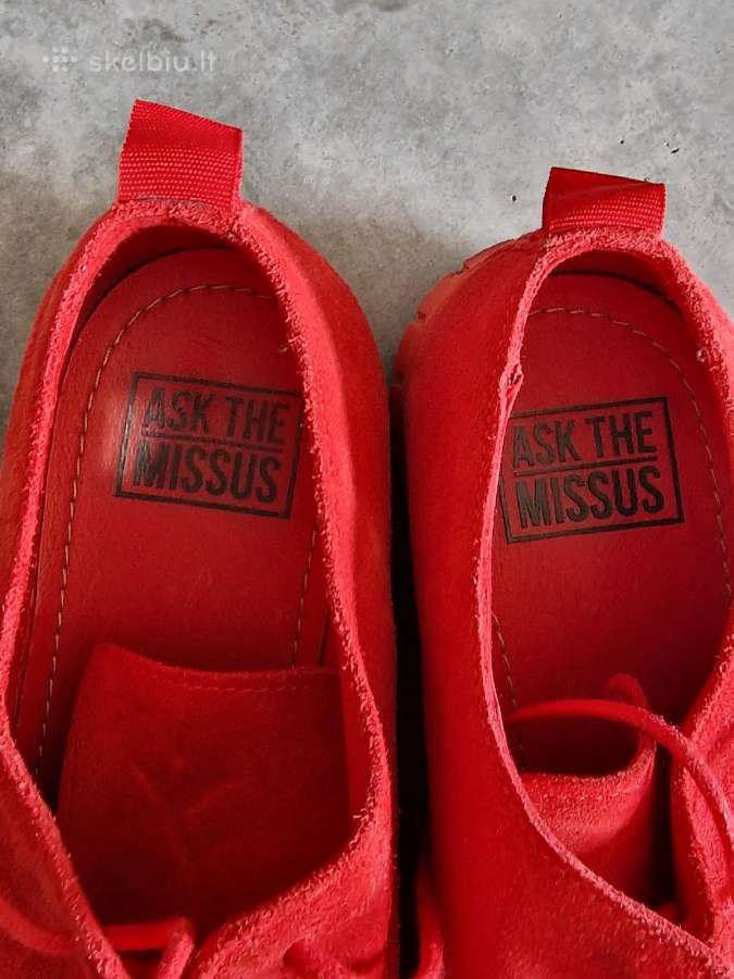 Ask The Missus raudoni verstos odos batai - nuotraukos Nr. 6