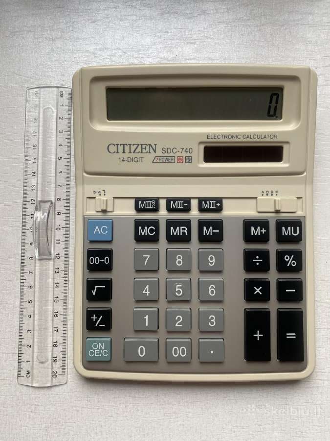 Stalinis skaičiuotuvas Citizen Sdc-740 - nuotraukos Nr. 4