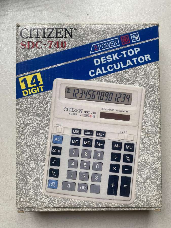Stalinis skaičiuotuvas Citizen Sdc-740 - nuotraukos Nr. 5