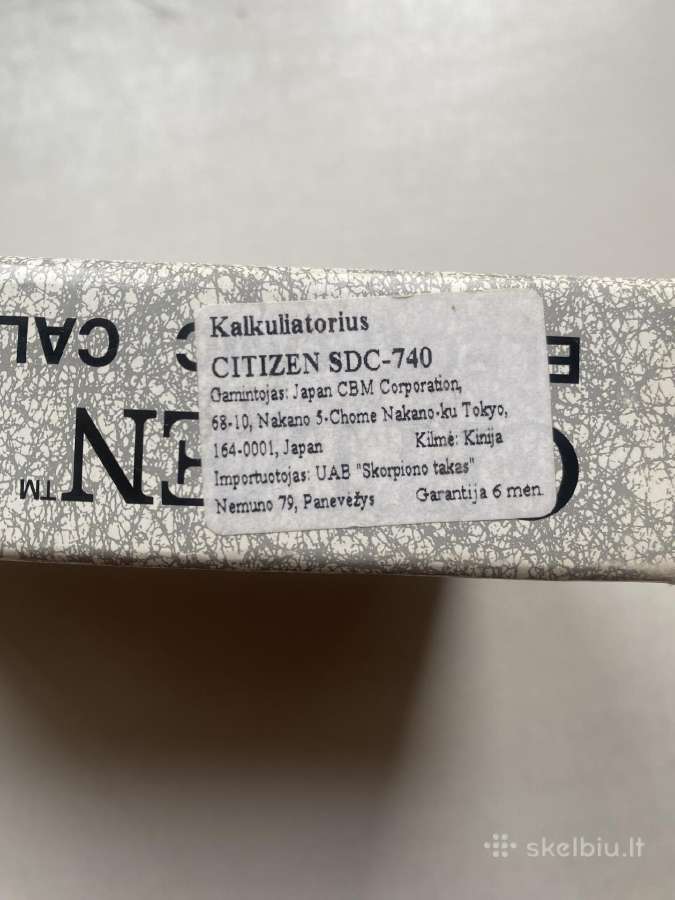 Stalinis skaičiuotuvas Citizen Sdc-740 - nuotraukos Nr. 6