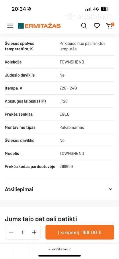 Pakabinamas šviestuvas - nuotraukos Nr. 6
