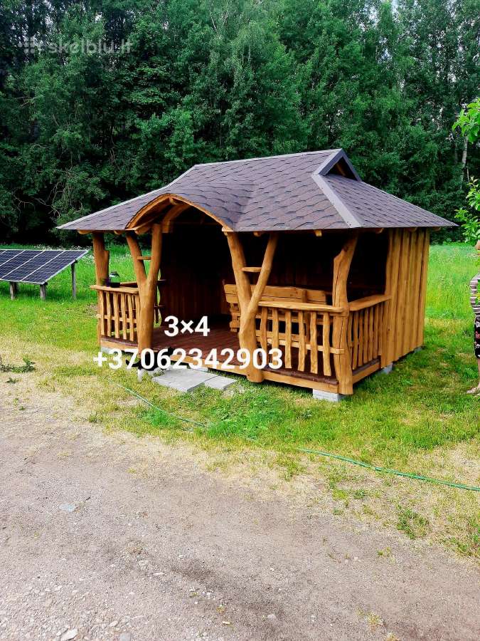 Pavėsinė, medinė šulinio apdaila - nuotraukos Nr. 37