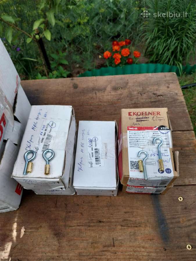 Metaliniai kampai,žalv.įvore su kilpom ar kabliais - nuotraukos Nr. 2