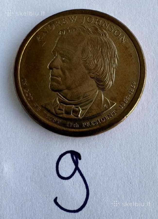 2011 m. 1 dolerio nominalas - Andrew Johnson