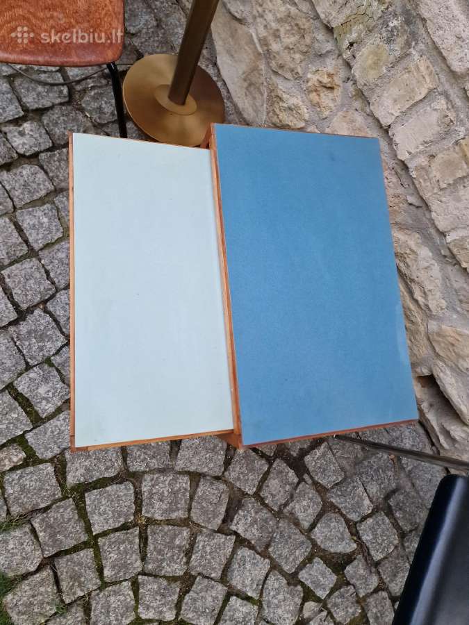 Vintažinių mid century Bauhaus st. staliukų duetas - nuotraukos Nr. 8