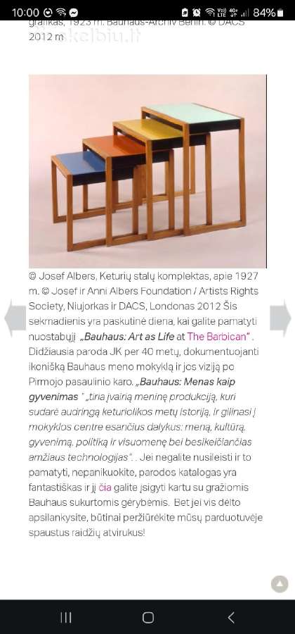 Vintažinių mid century Bauhaus st. staliukų duetas - nuotraukos Nr. 19