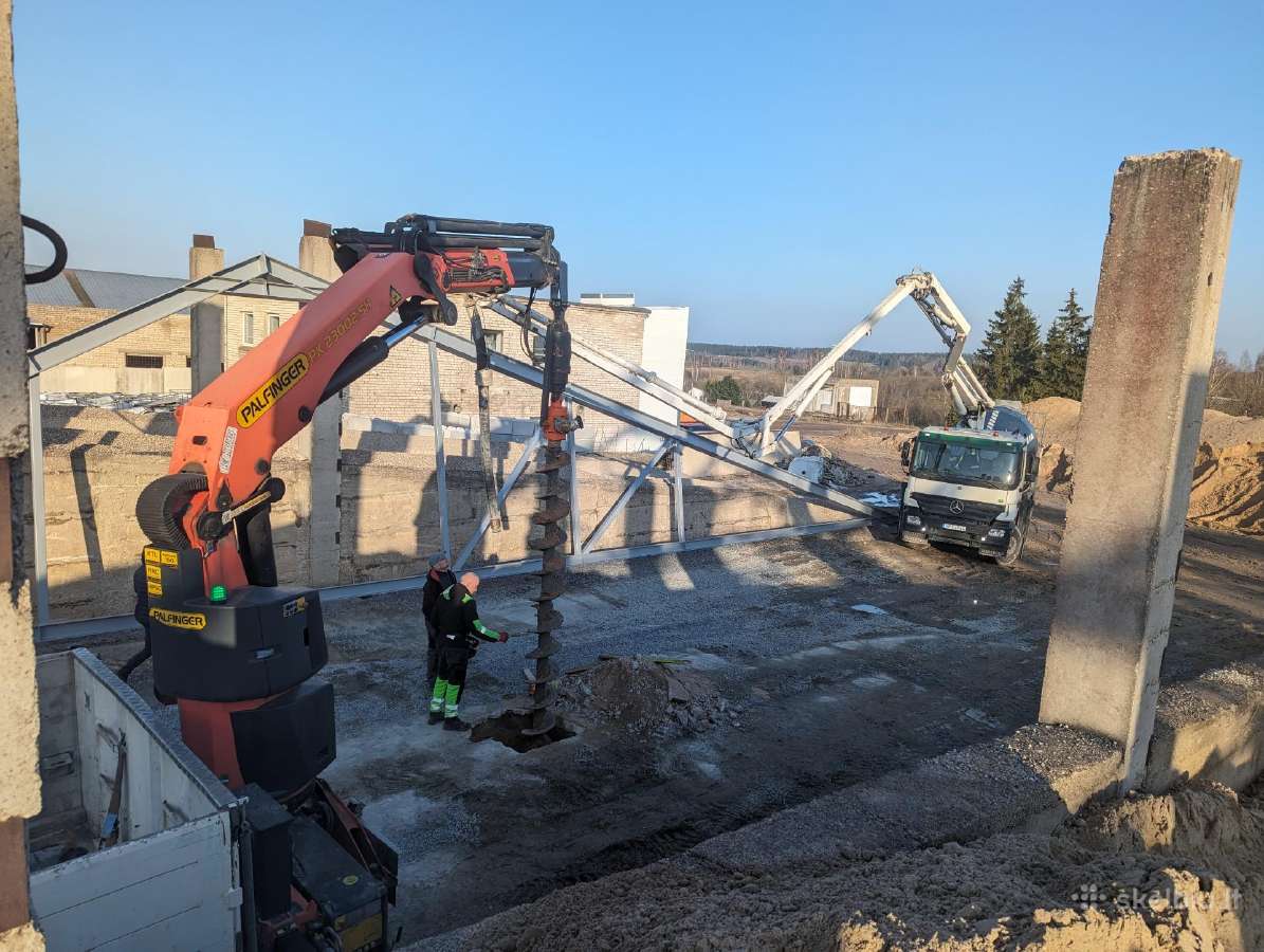 Cfa polių gręžimas + betono siurblys + betonas - nuotraukos Nr. 3