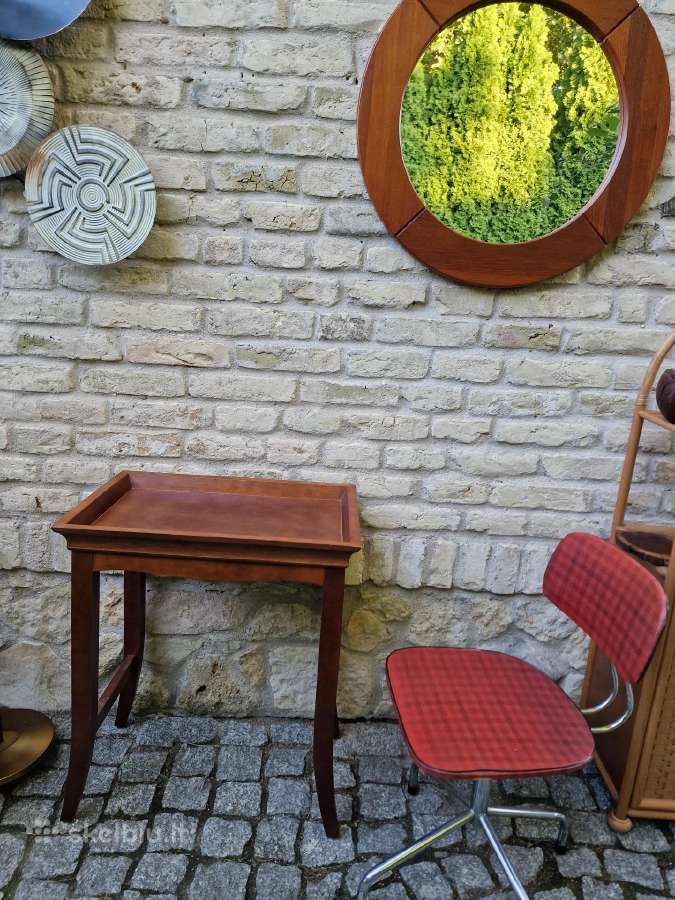 Vintažinis Art Nouveau masyvo konsolinis staliukas - nuotraukos Nr. 4