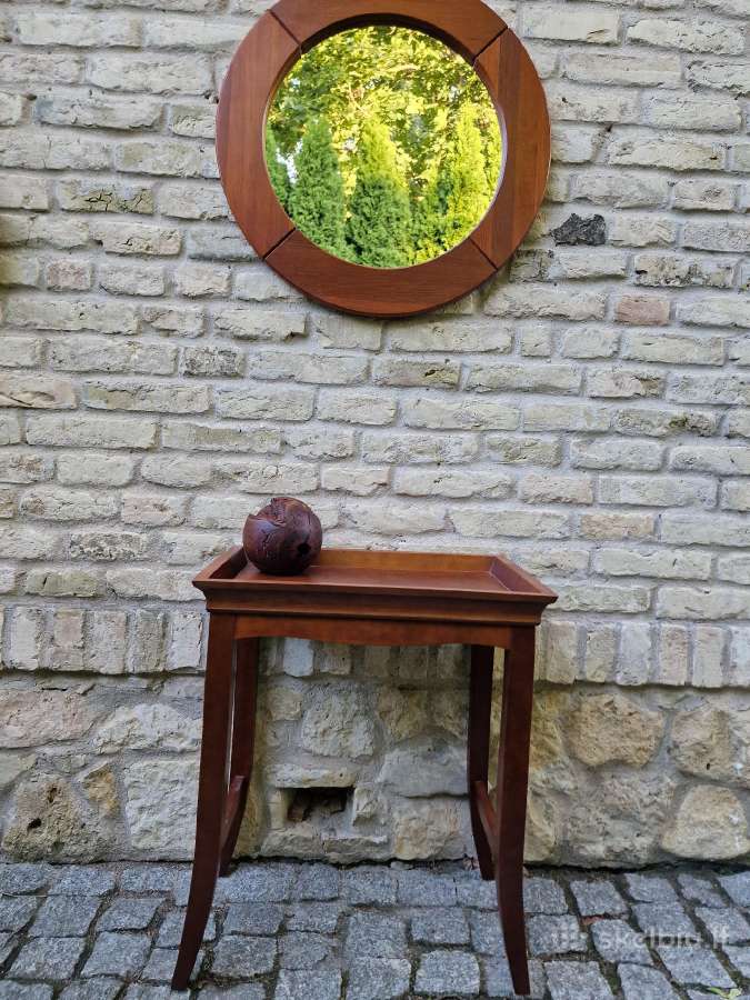 Vintažinis Art Nouveau masyvo konsolinis staliukas - nuotraukos Nr. 7