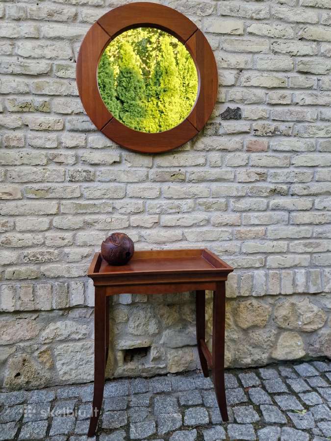 Vintažinis Art Nouveau masyvo konsolinis staliukas - nuotraukos Nr. 18