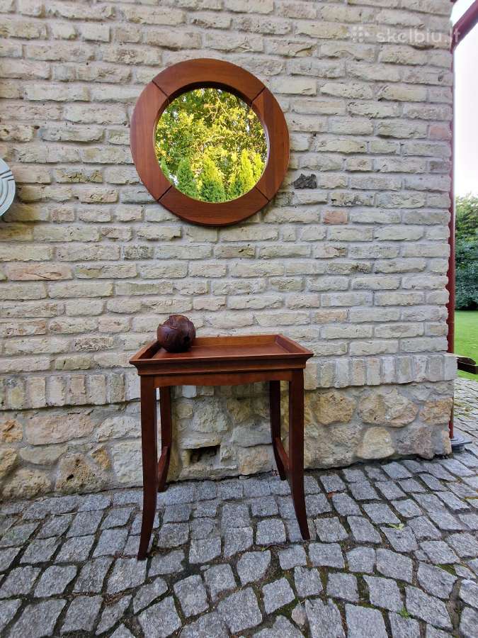 Vintažinis Art Nouveau masyvo konsolinis staliukas - nuotraukos Nr. 19