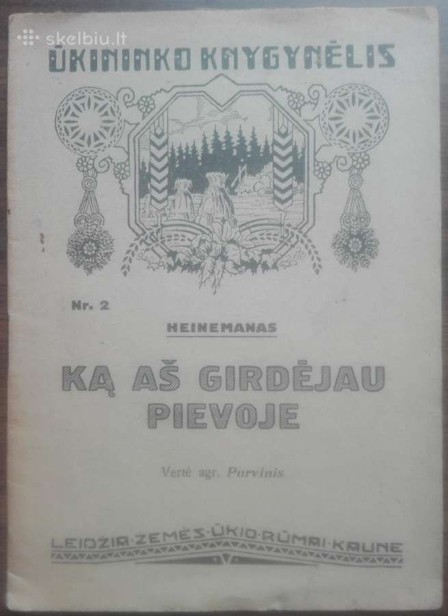 1634. Ką Aš Girdėjau Pievoje? labai reta antikvari