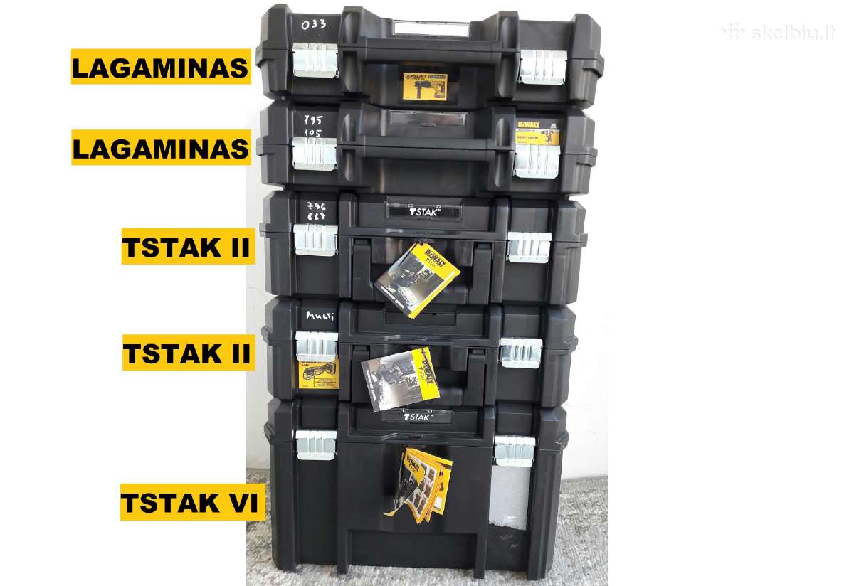 Dewalt baterijos krovikliai prožektoriai lagaminai - nuotraukos Nr. 8