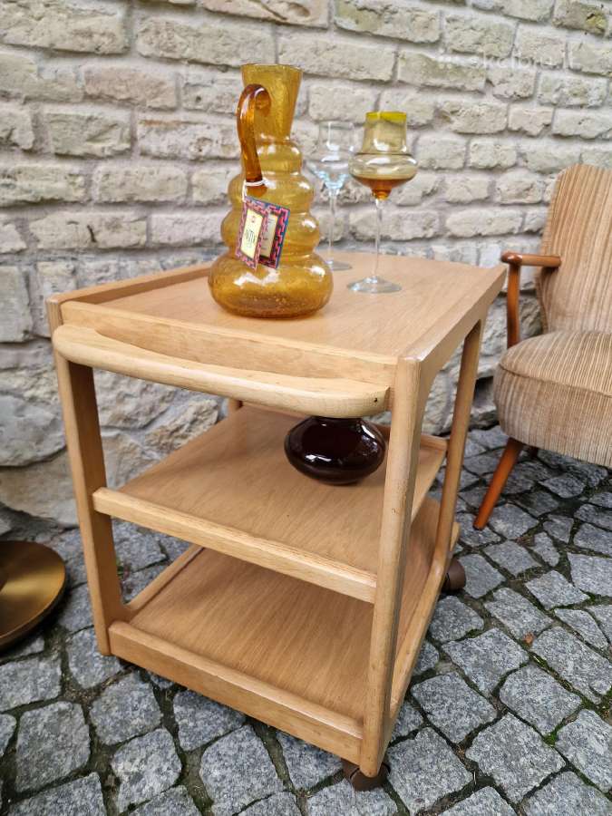 Vintažinis mid century ąžuol.serviravimo staliukas - nuotraukos Nr. 6