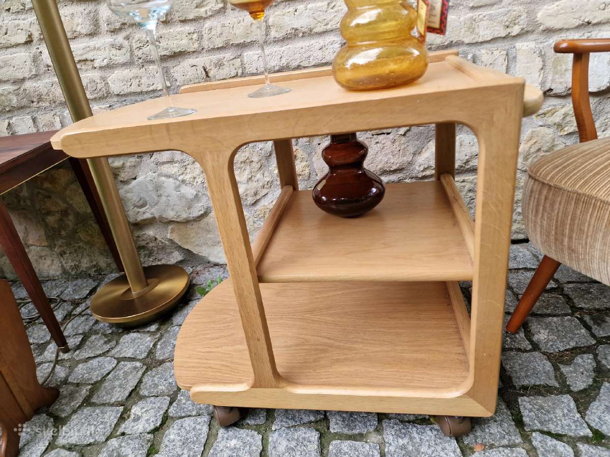 Vintažinis mid century ąžuol.serviravimo staliukas - nuotraukos Nr. 22