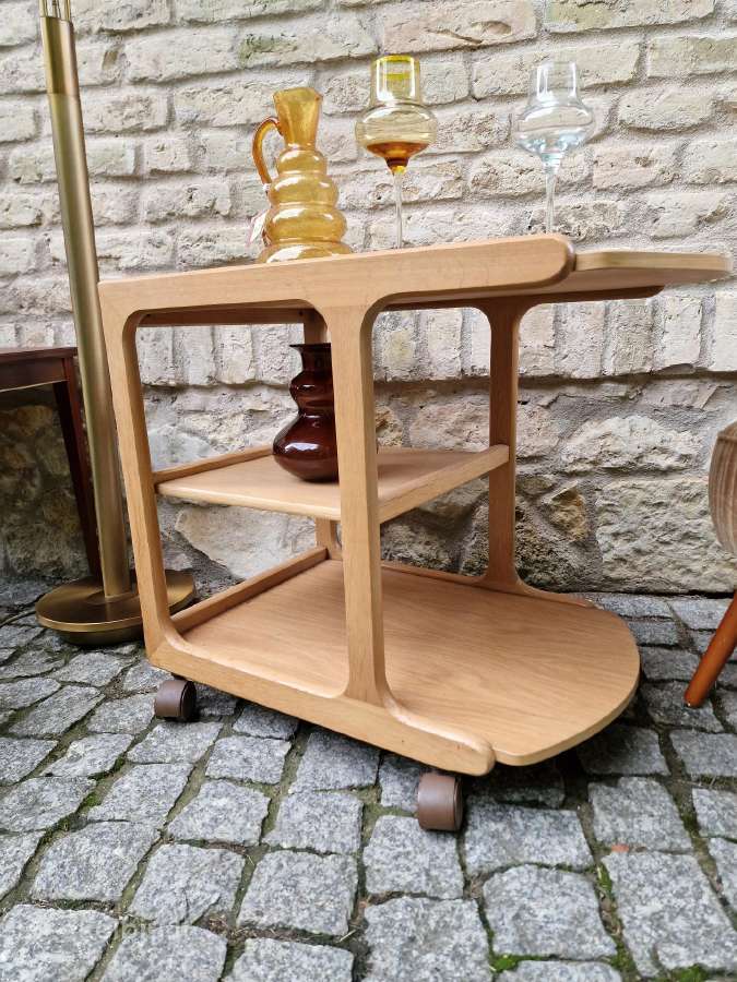 Vintažinis mid century ąžuol.serviravimo staliukas - nuotraukos Nr. 24