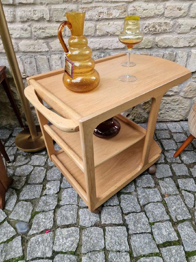 Vintažinis mid century ąžuol.serviravimo staliukas - nuotraukos Nr. 25