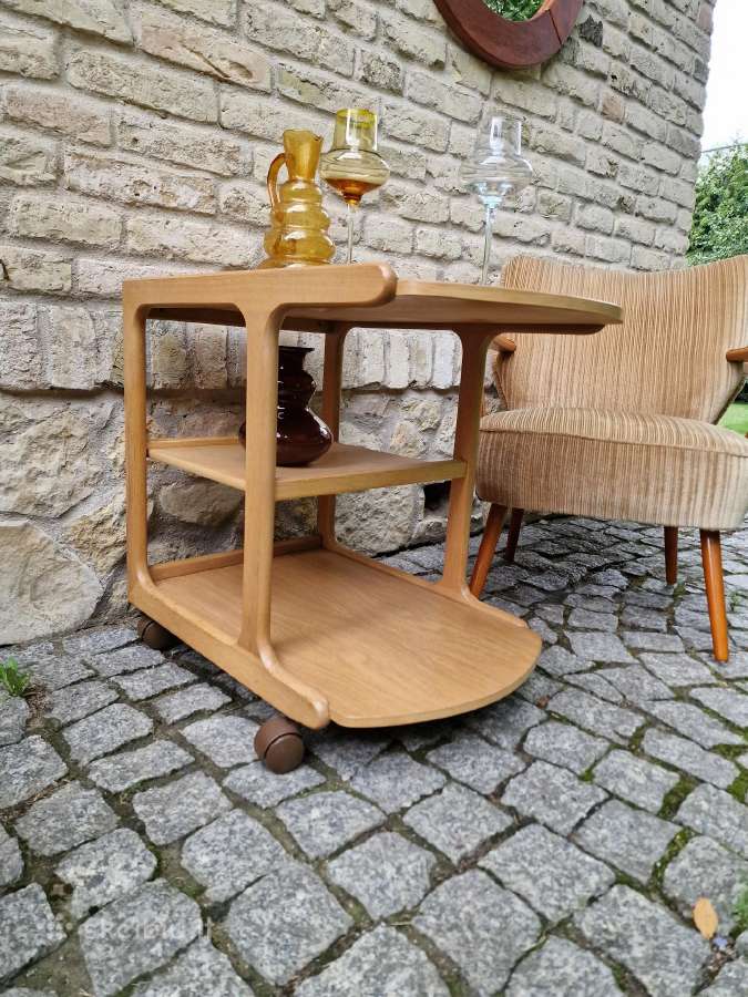 Vintažinis mid century ąžuol.serviravimo staliukas - nuotraukos Nr. 29