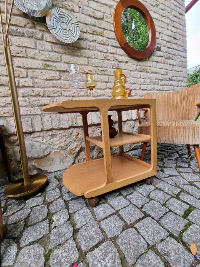 Vintažinis mid century ąžuol.serviravimo staliukas - nuotraukos Nr. 30