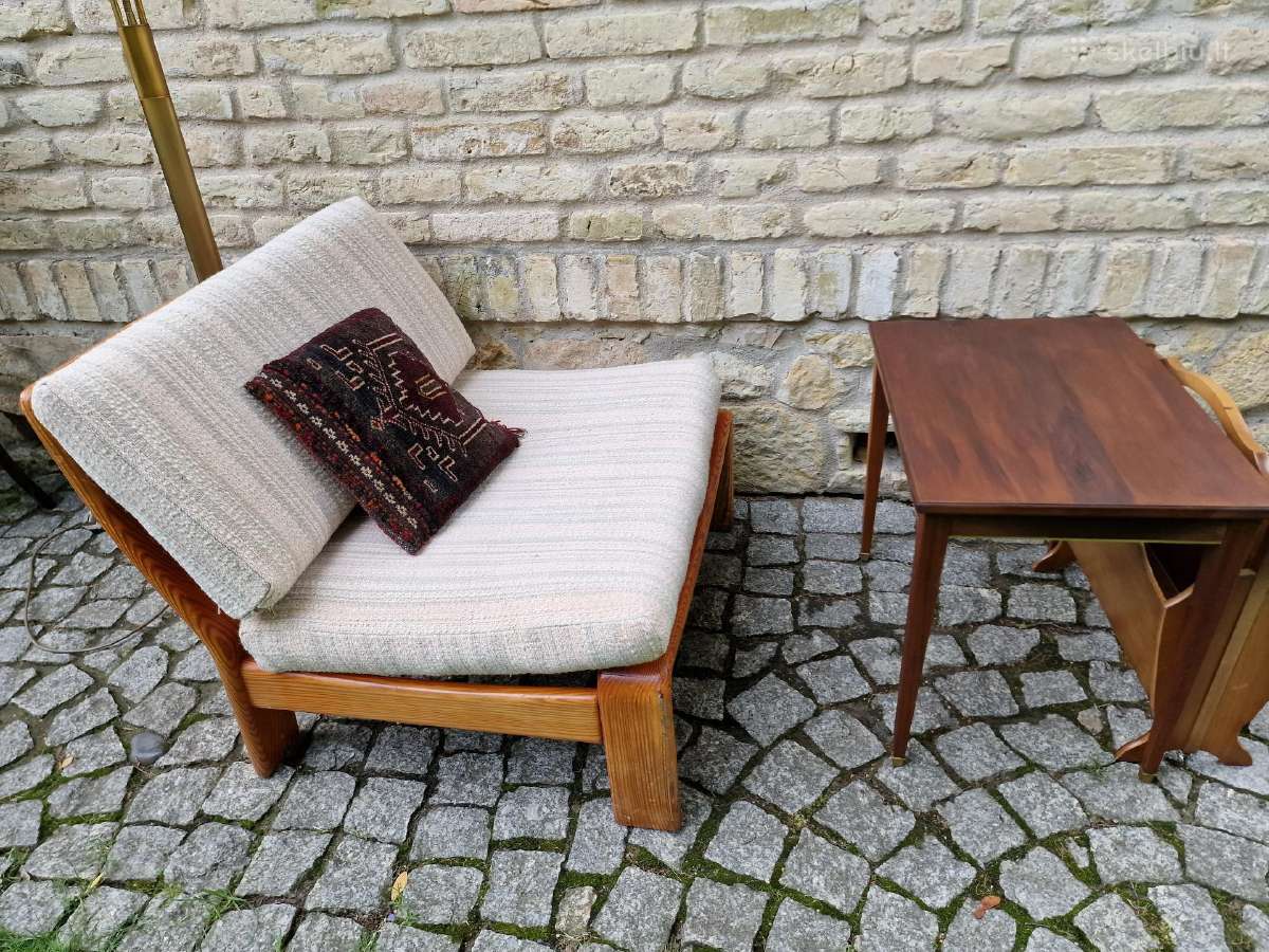 Vintažinis mid century autorinis fotelis - nuotraukos Nr. 20