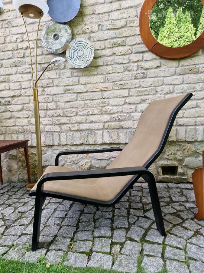 Vintažinis mid century modern fotelis-šezlongas - nuotraukos Nr. 2