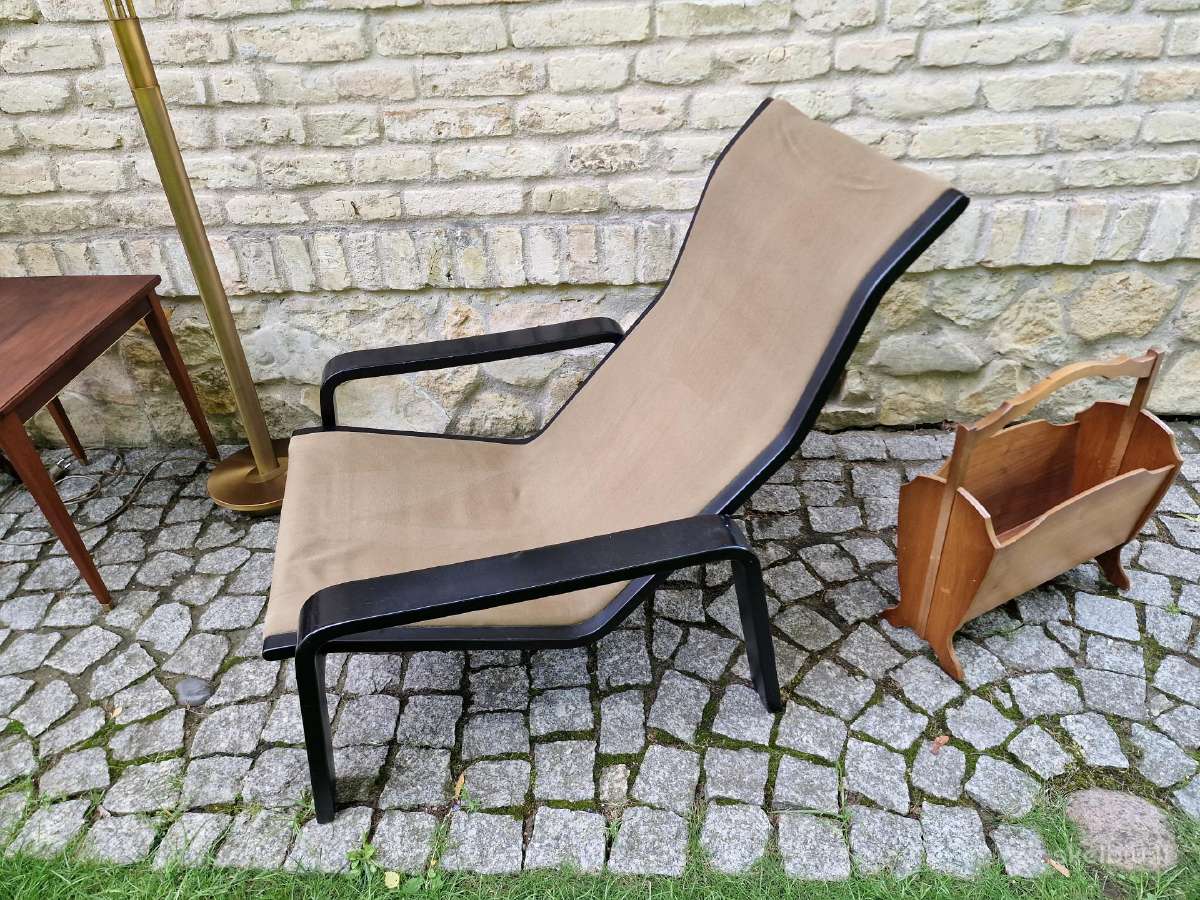 Vintažinis mid century modern fotelis-šezlongas - nuotraukos Nr. 3