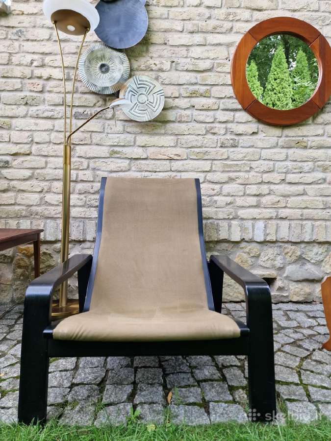 Vintažinis mid century modern fotelis-šezlongas - nuotraukos Nr. 4