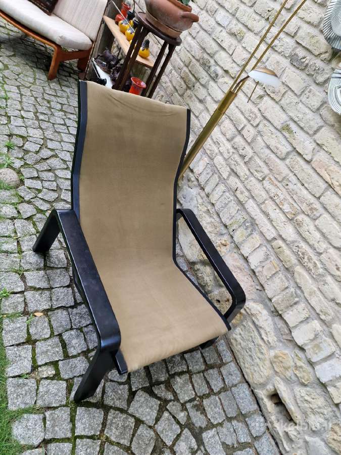 Vintažinis mid century modern fotelis-šezlongas - nuotraukos Nr. 6