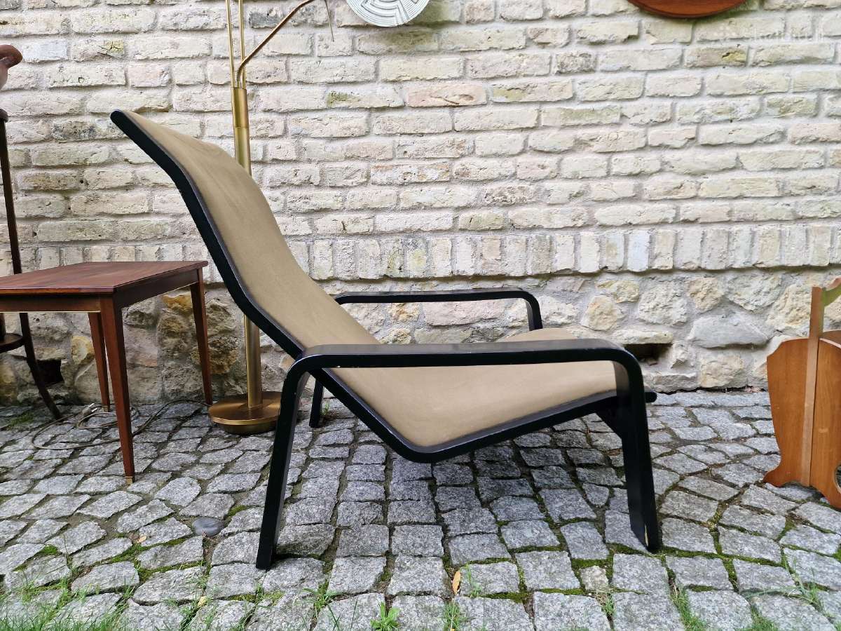 Vintažinis mid century modern fotelis-šezlongas - nuotraukos Nr. 7