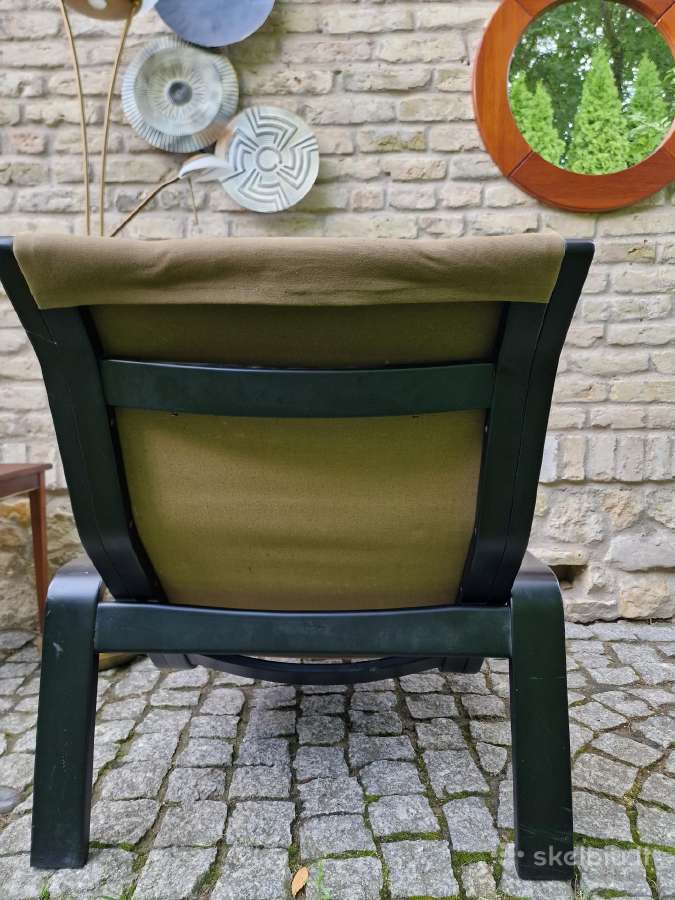 Vintažinis mid century modern fotelis-šezlongas - nuotraukos Nr. 8