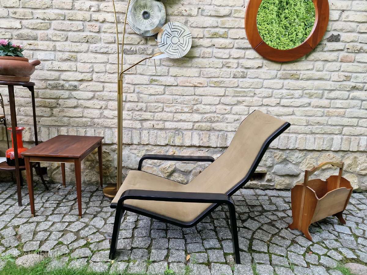 Vintažinis mid century modern fotelis-šezlongas - nuotraukos Nr. 9