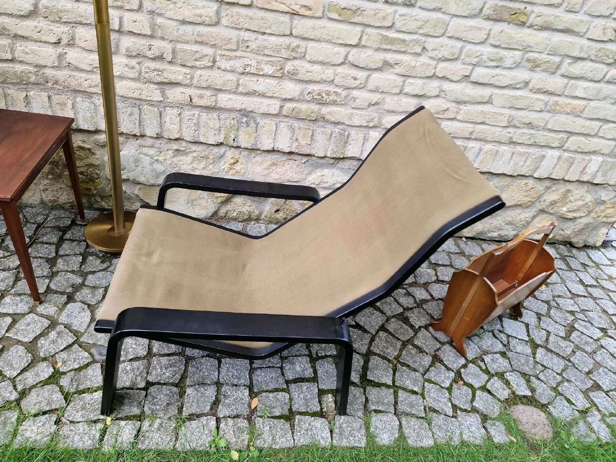Vintažinis mid century modern fotelis-šezlongas - nuotraukos Nr. 10