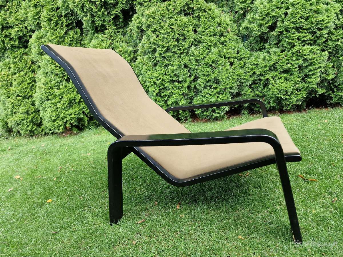 Vintažinis mid century modern fotelis-šezlongas - nuotraukos Nr. 13