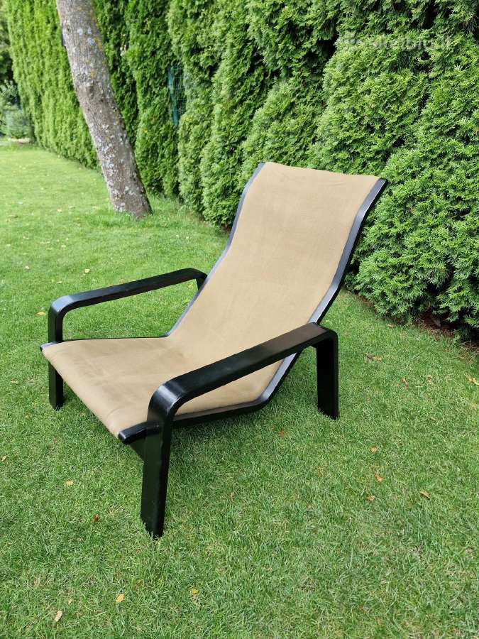 Vintažinis mid century modern fotelis-šezlongas - nuotraukos Nr. 15