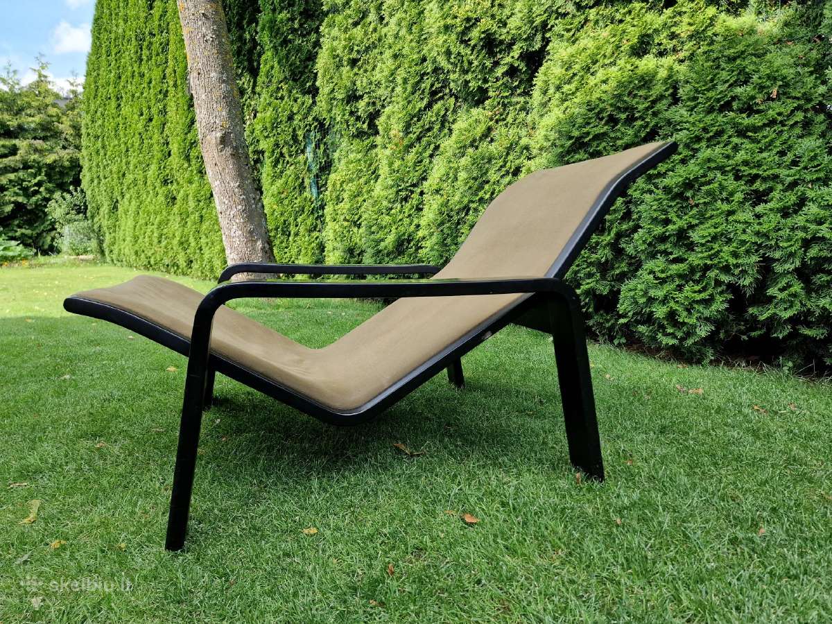 Vintažinis mid century modern fotelis-šezlongas - nuotraukos Nr. 17