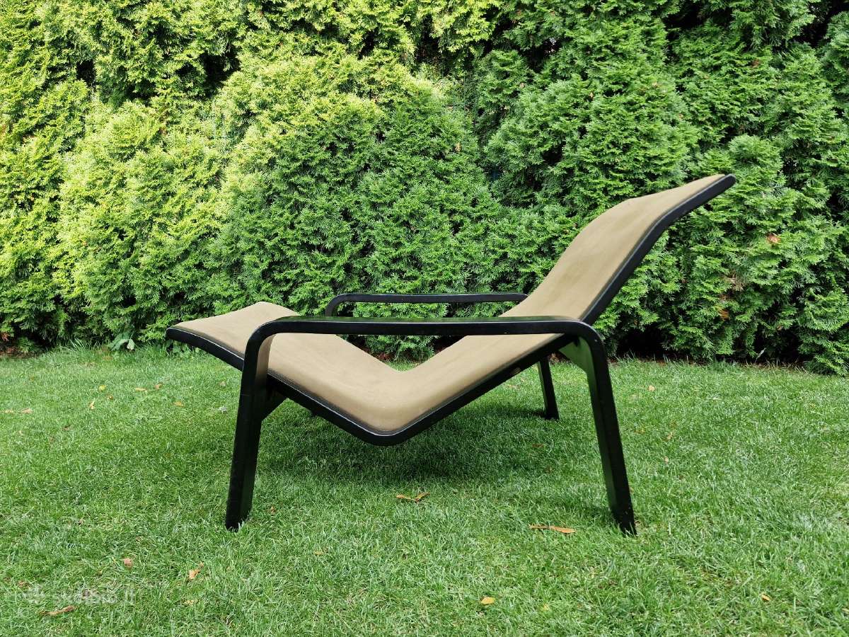 Vintažinis mid century modern fotelis-šezlongas - nuotraukos Nr. 18
