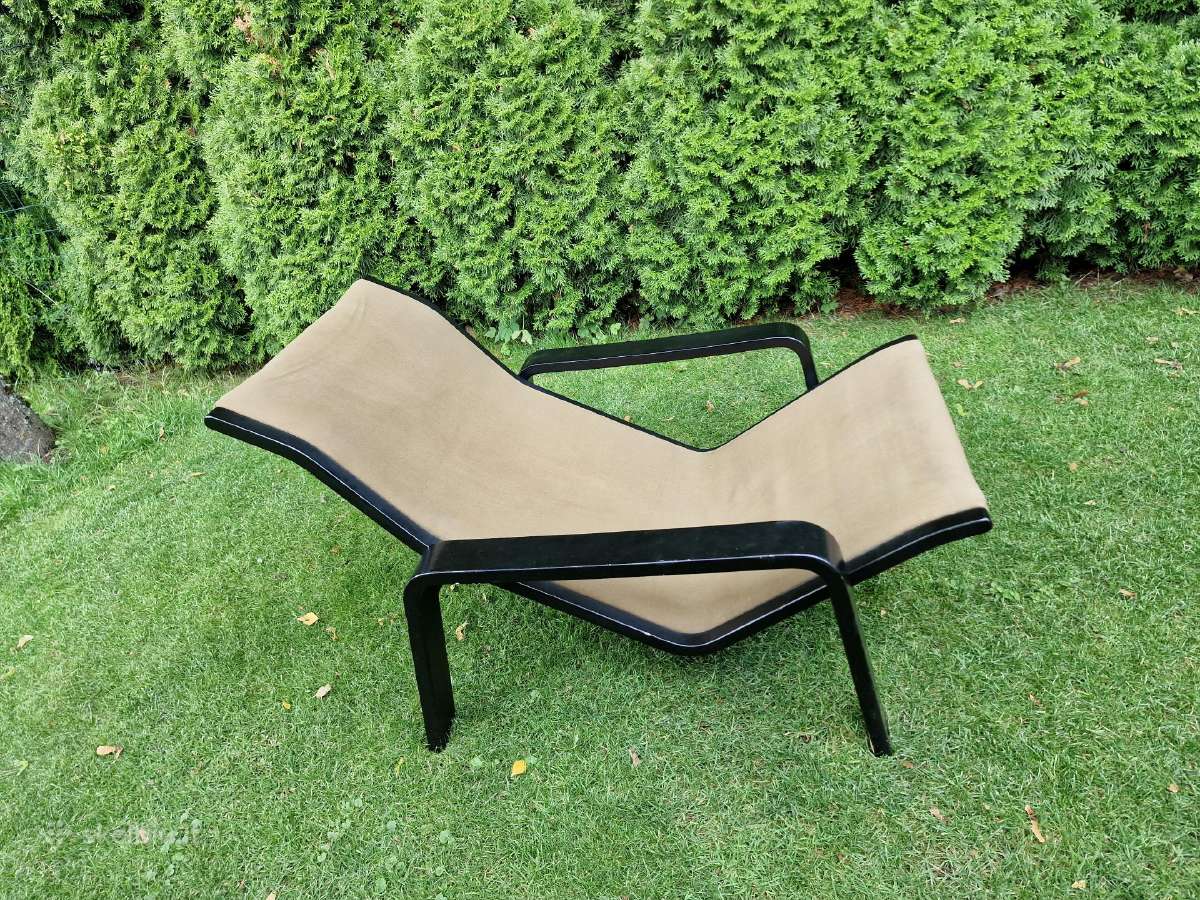 Vintažinis mid century modern fotelis-šezlongas - nuotraukos Nr. 20