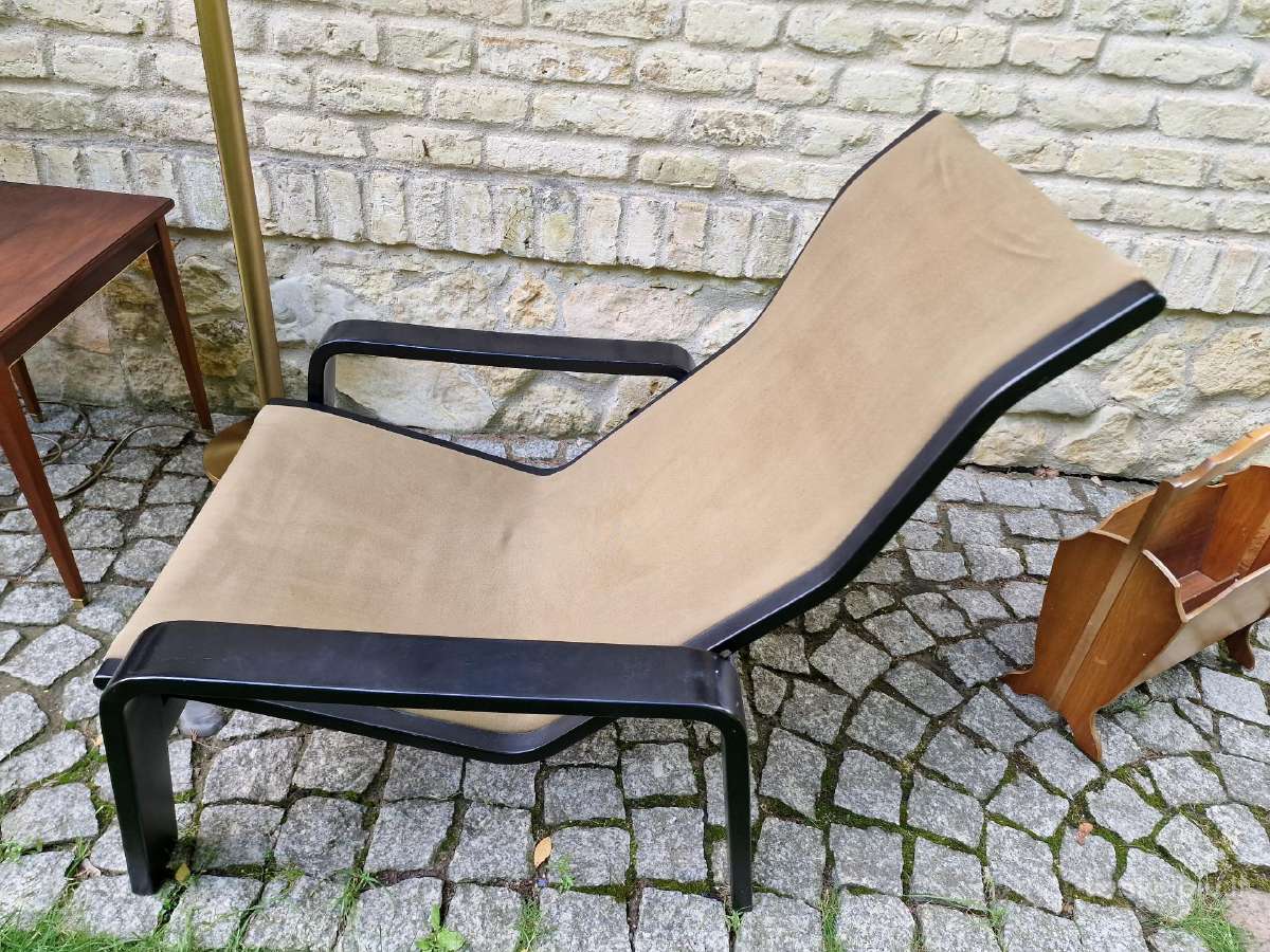 Vintažinis mid century modern fotelis-šezlongas - nuotraukos Nr. 32