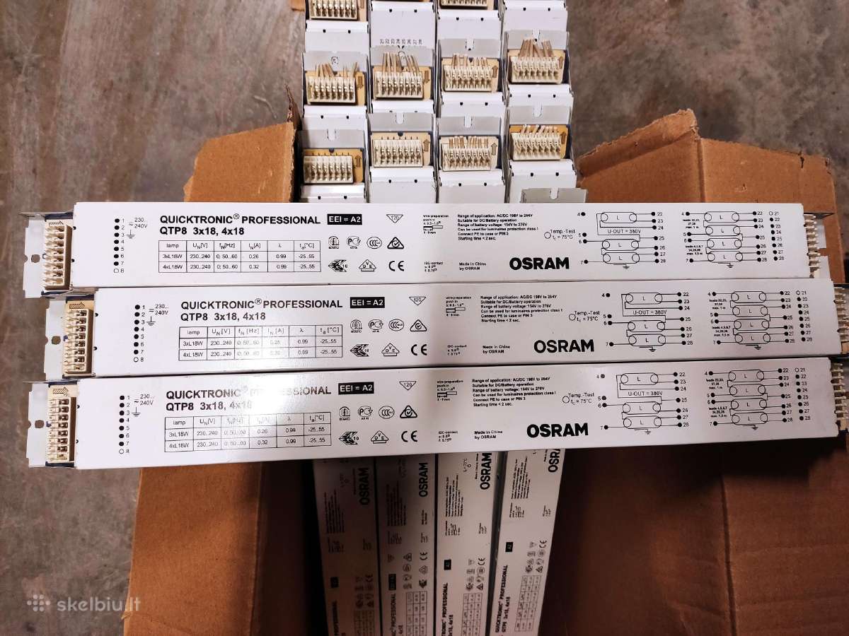 Elektroninis balastas Qt-fit8 3x18 4x18, Osram