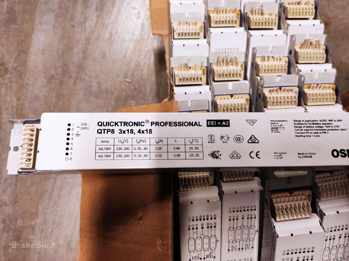 Elektroninis balastas Qt-fit8 3x18 4x18, Osram - nuotraukos Nr. 2