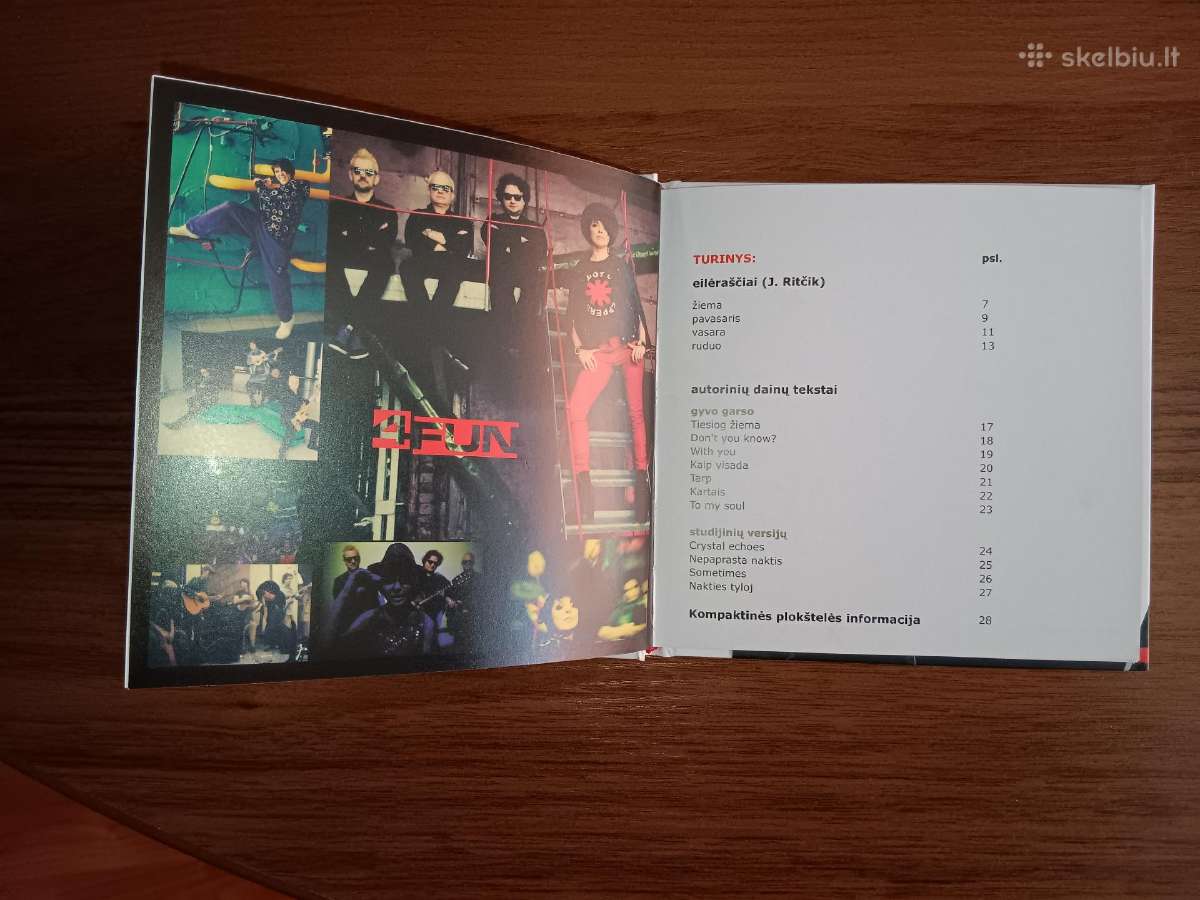 4fun knyga su kompaktu ir grupės narių autografais - nuotraukos Nr. 3