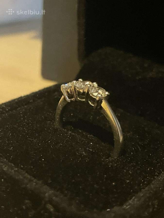 Platinos žiedas su 0.77ct. briliantais - nuotraukos Nr. 8