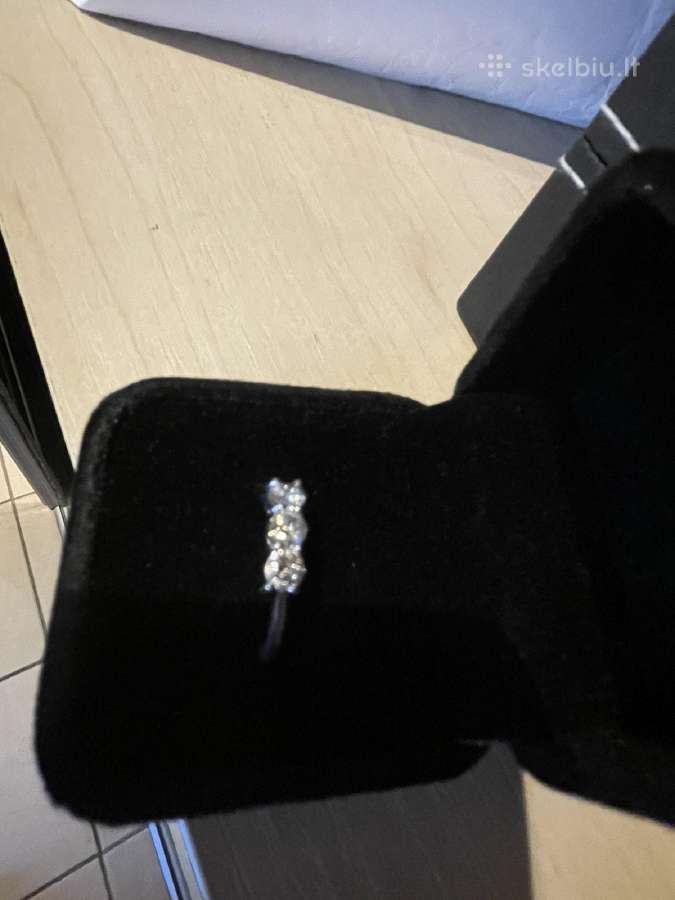 Platinos žiedas su 0.77ct. briliantais - nuotraukos Nr. 9
