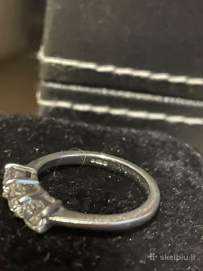 Platinos žiedas su 0.77ct. briliantais - nuotraukos Nr. 6