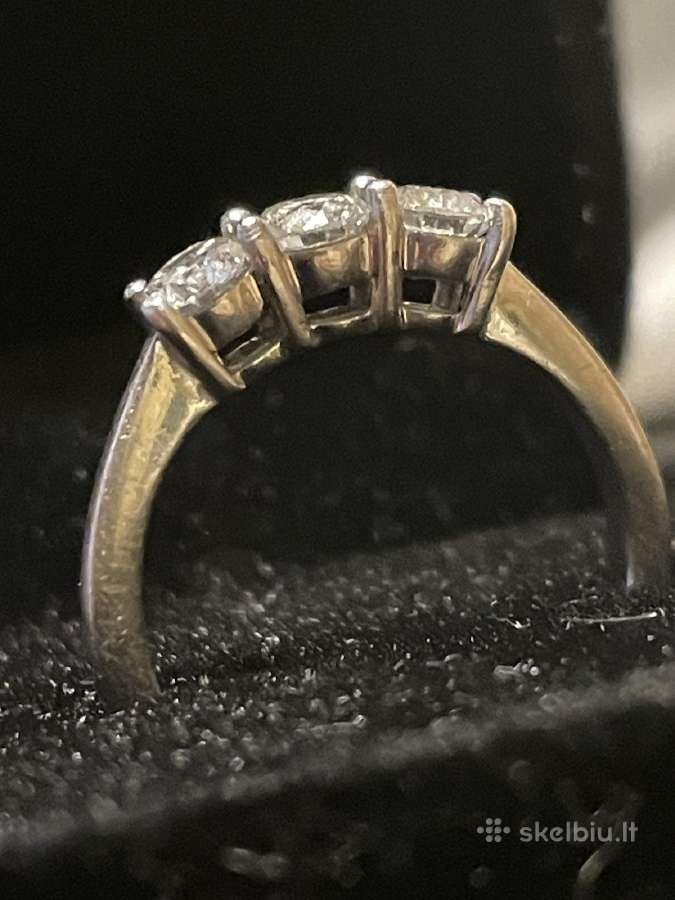 Platinos žiedas su 0.77ct. briliantais - nuotraukos Nr. 4