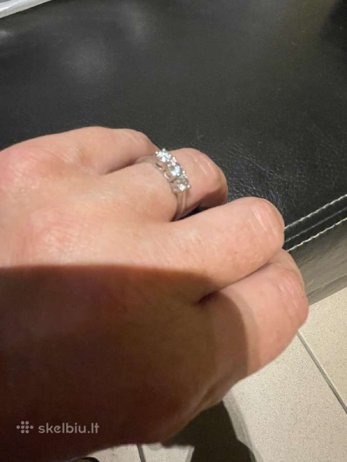 Platinos žiedas su 0.77ct. briliantais - nuotraukos Nr. 14